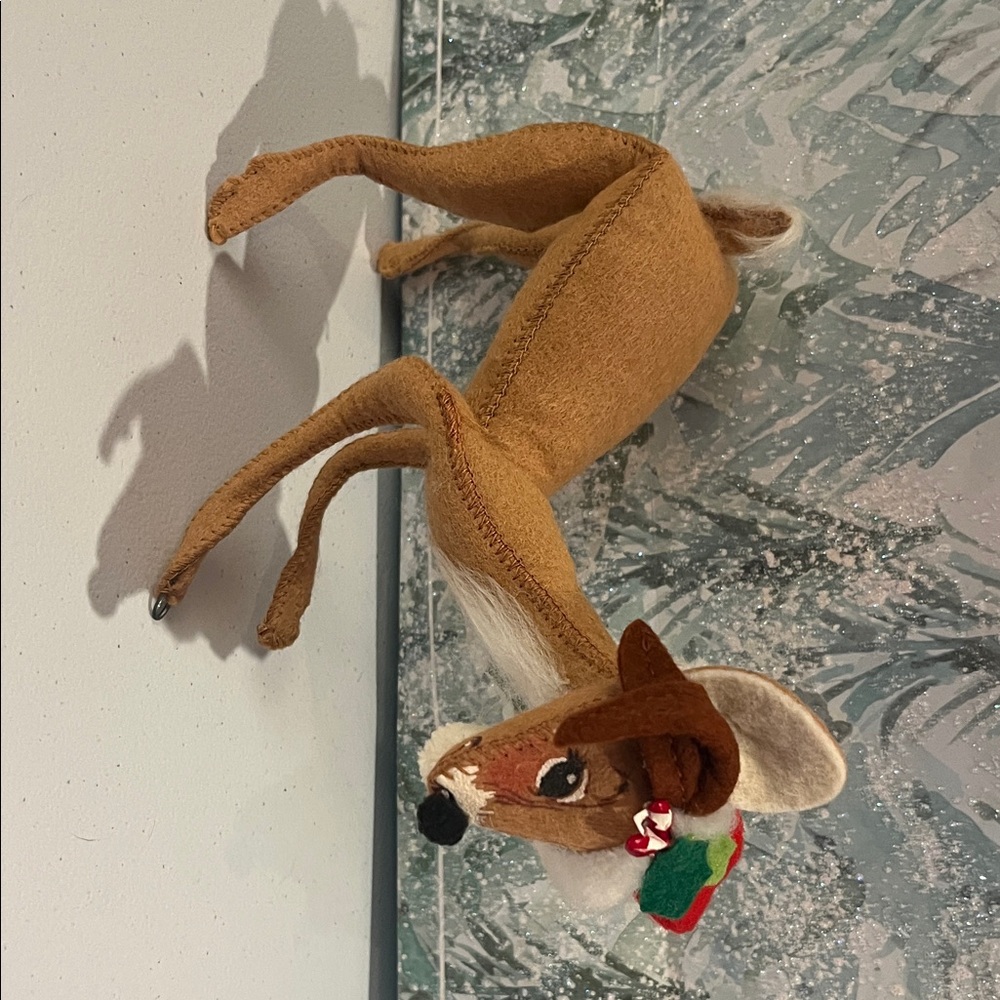This is a vintage 1965 Annalee posable reindeer f